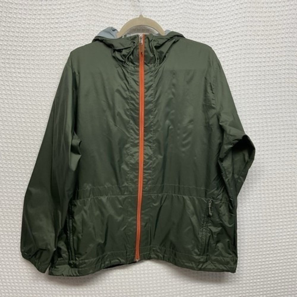 Columbia Sportswear Green Hooded Full Zip Raincoat Jacket Women 1X Bangladesh